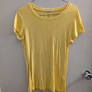CLOUD NiNE by tresics Yellow Short Sleeve Top - Size M